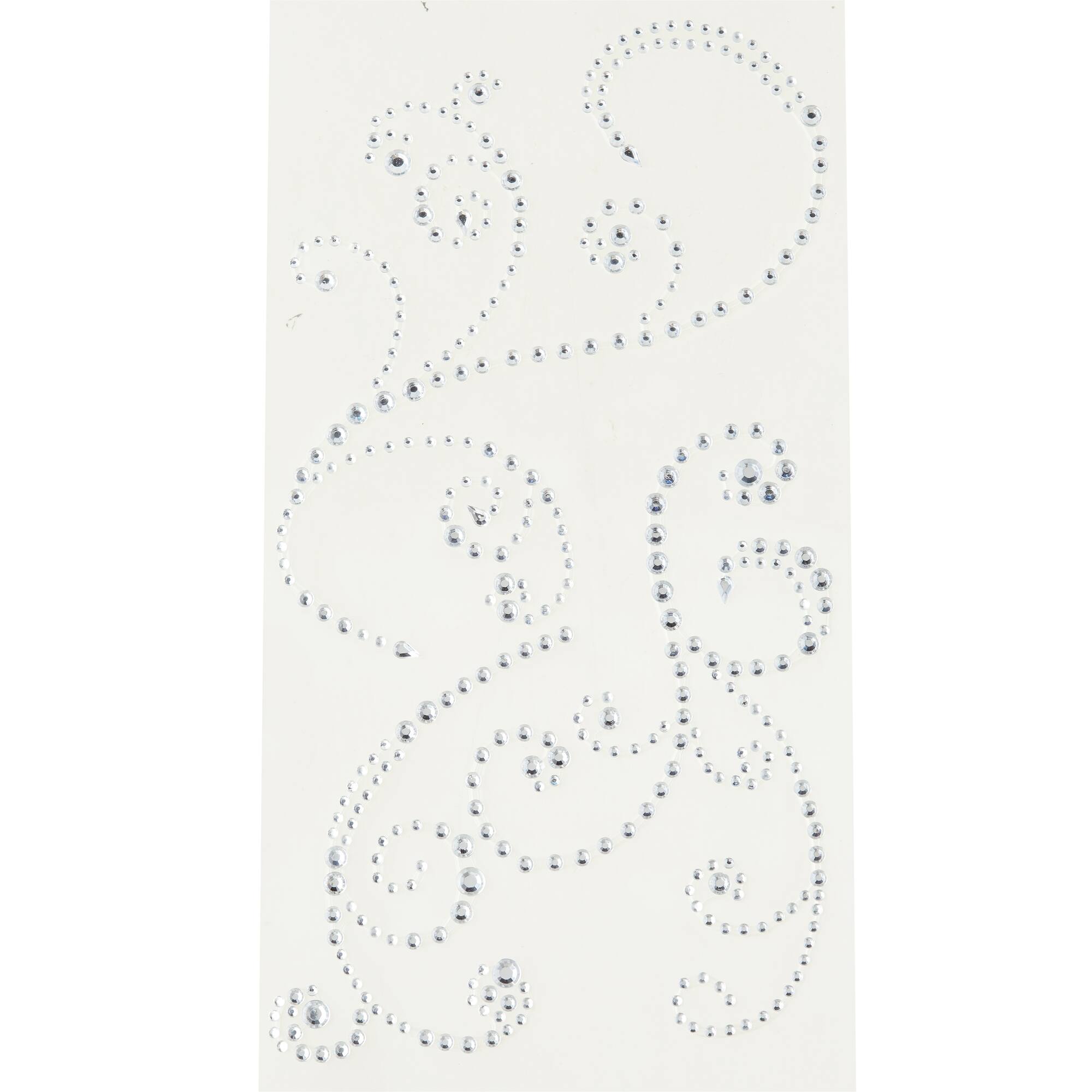 Recollections™ Adhesive Rhinestones, Large Clear Flourishes